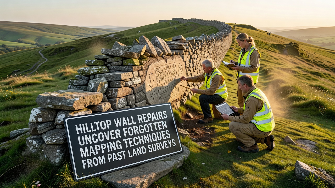 Hilltop Wall Repairs Uncover Forgotten Mapping Techniques from Past Land Surveys