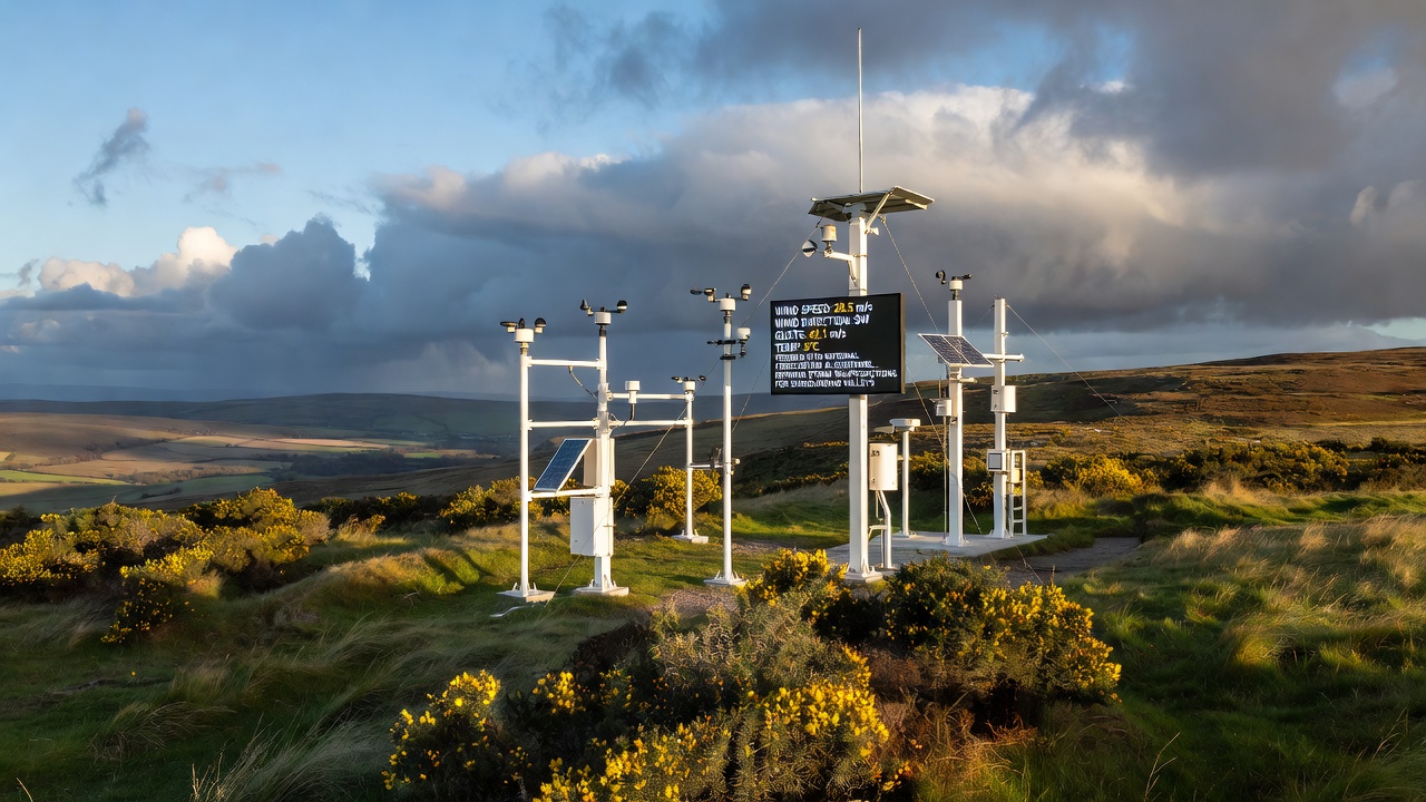 Meteorological Stations Atop Gorsehill Slopes Feed Real-Time Wind Data Into National Forecasting Algorithms That Refine Storm Track Predictions for Surrounding Valleys